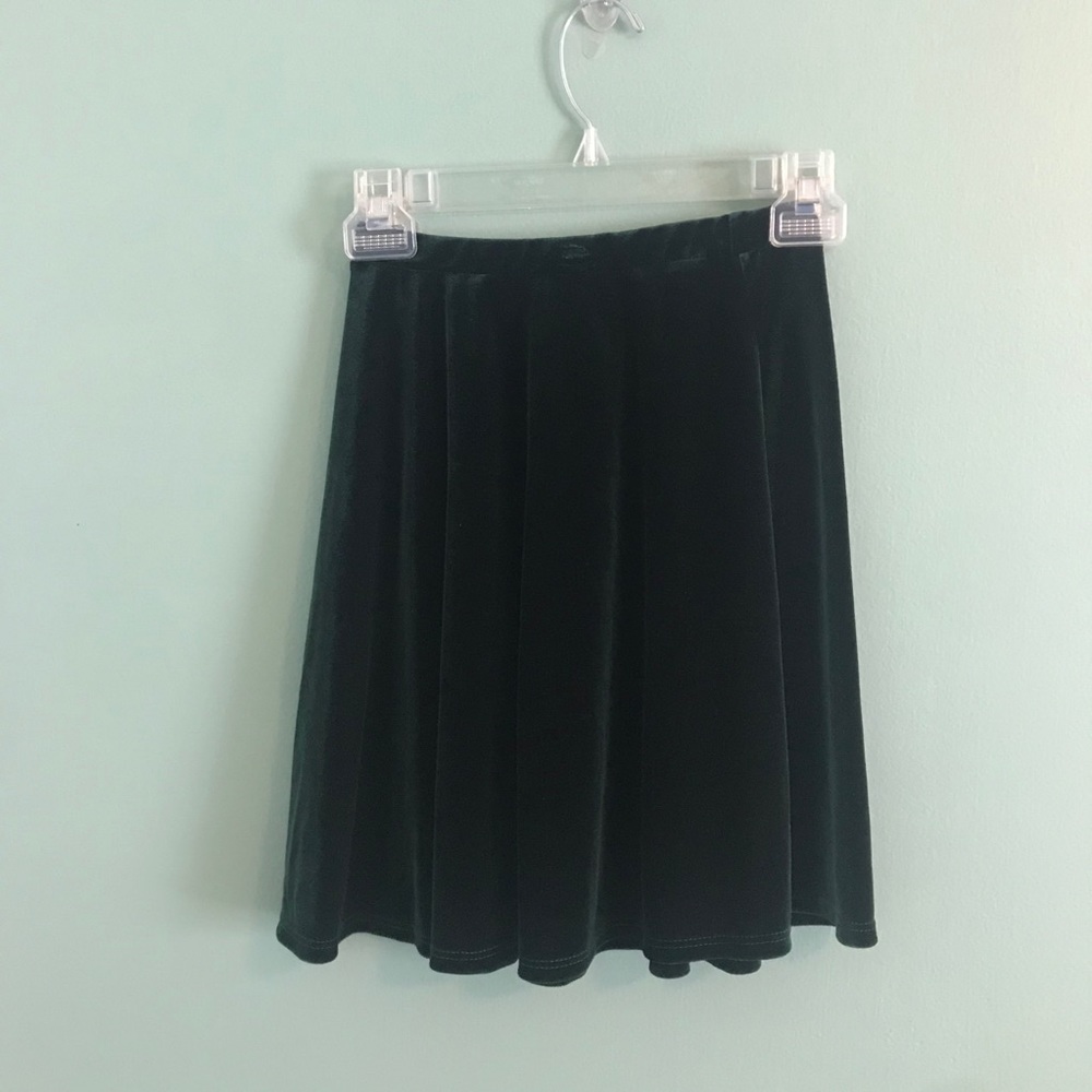 Green Velvet Skirt by Soprano